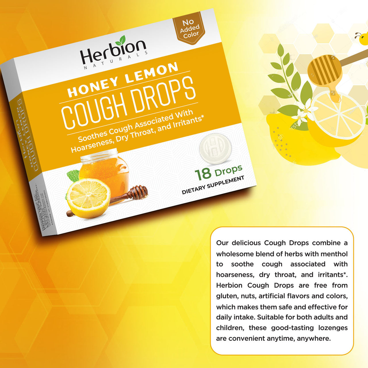 H.N COUGH DROPS HNY LEM ( 1 X 18 CT )-4