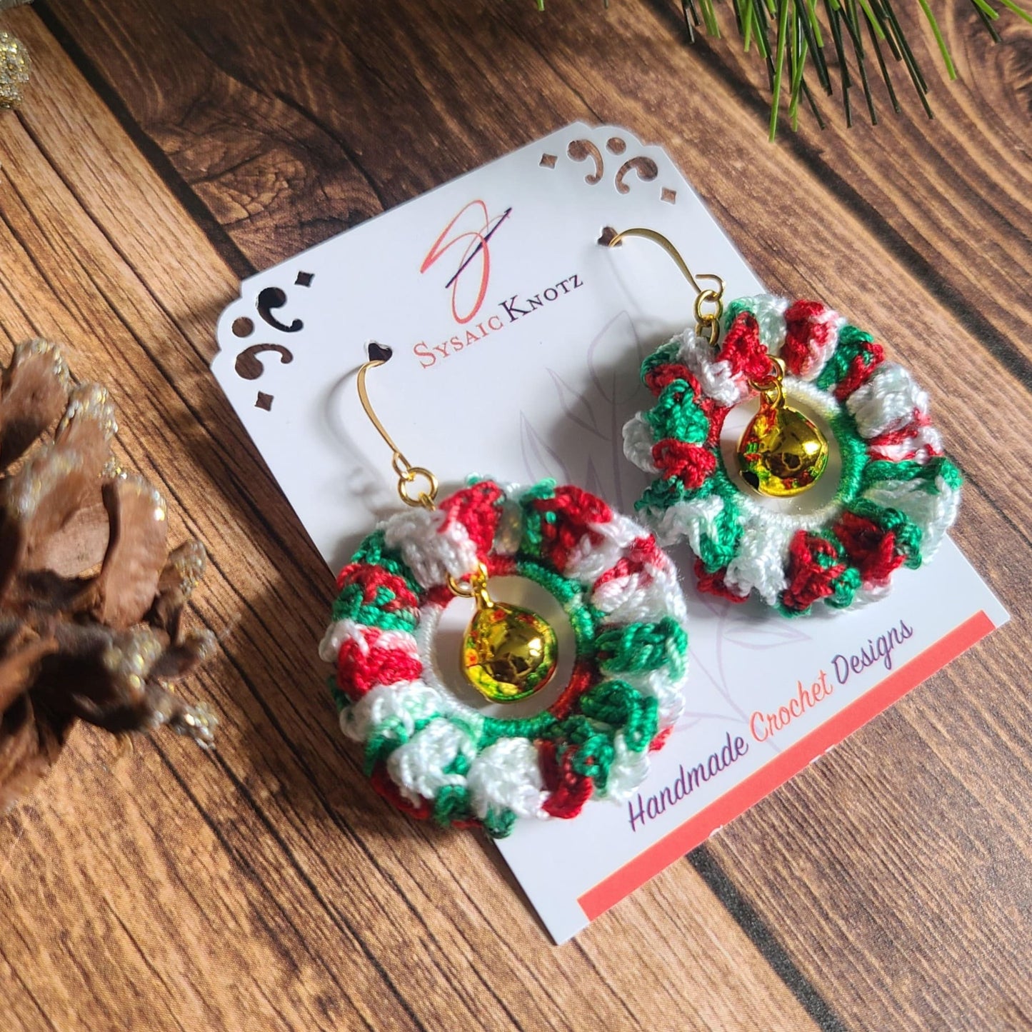Christmas Wreath Earrings