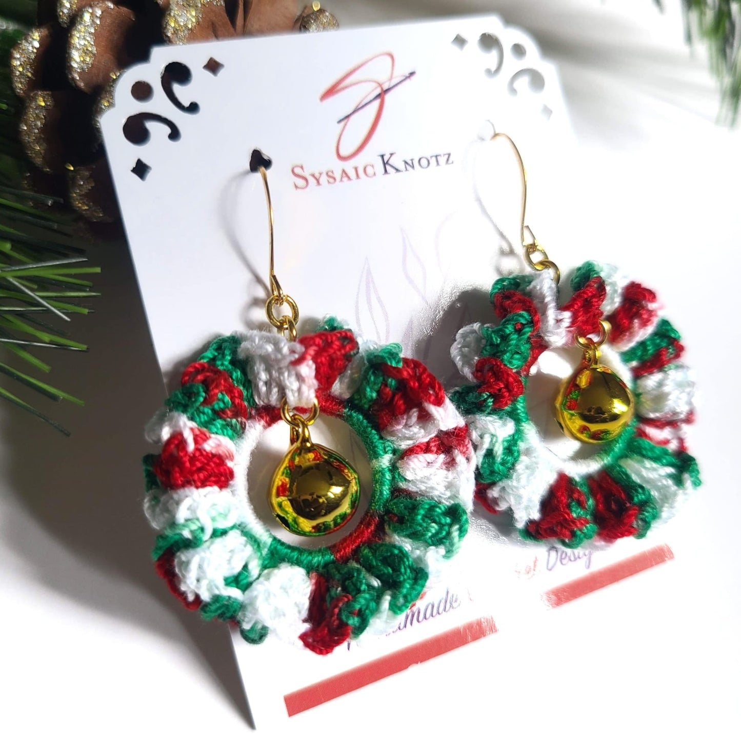 Christmas Wreath Earrings